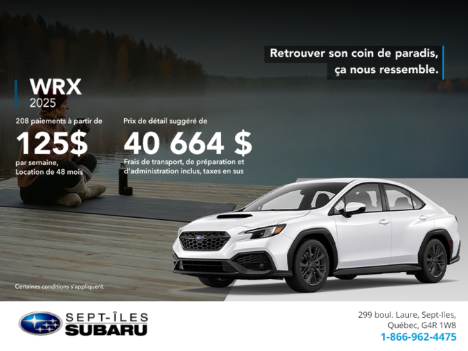 Procurez-vous la WRX 2025!