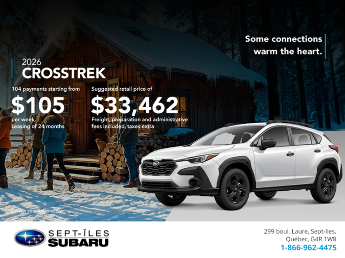 Get the 2026 Crosstrek today!