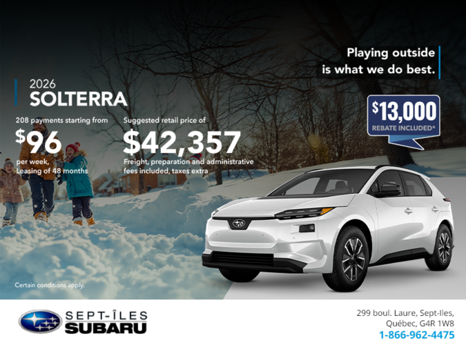 Get the 2026 Solterra today!