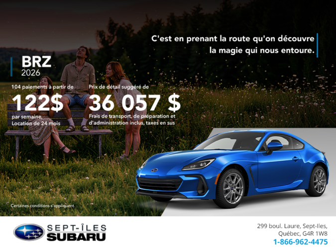 Procurez-vous la BRZ 2026!