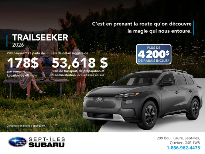 Procurez-vous le Trailseeker 2026!