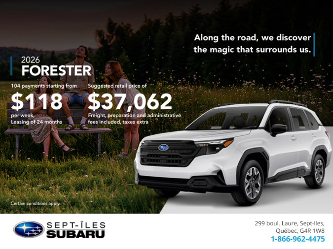 Get the 2026 Forester!