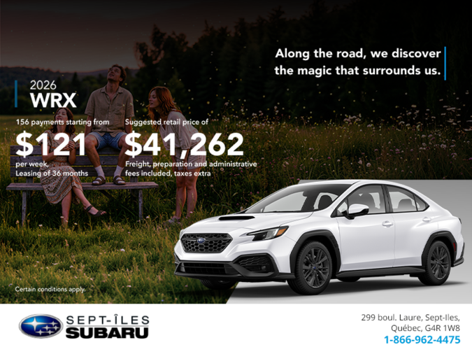Get the 2026 WRX today!