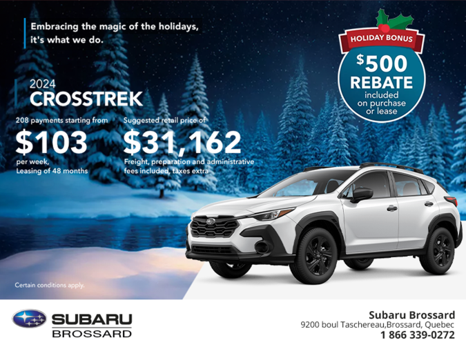 Get the 2024 Crosstrek today!