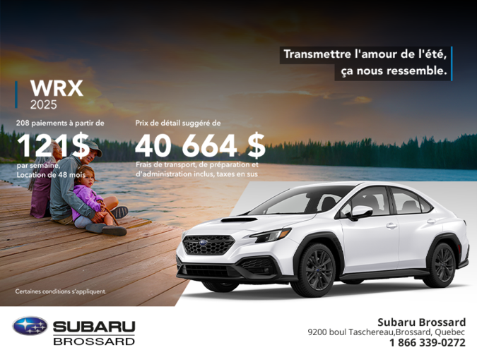 Procurez-vous la WRX 2025!