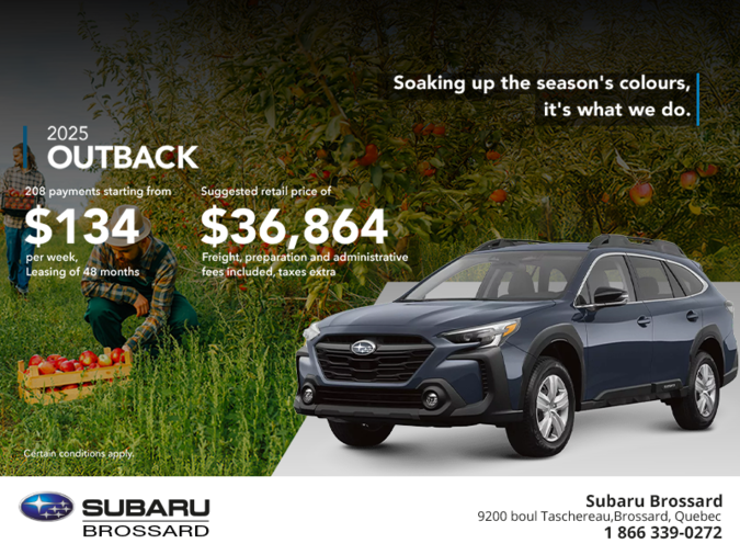 Get the 2025 Outback today!