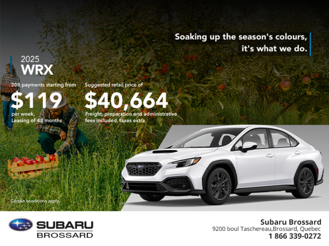 Get the 2025 WRX today!