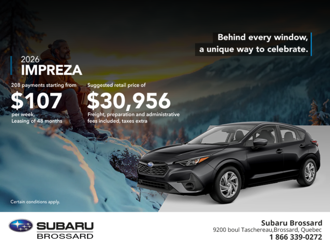 Get the 2026 Impreza!