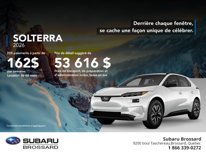 Procurez-vous le Solterra 2026!