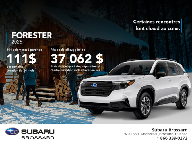 Procurez-vous le Forester 2026!