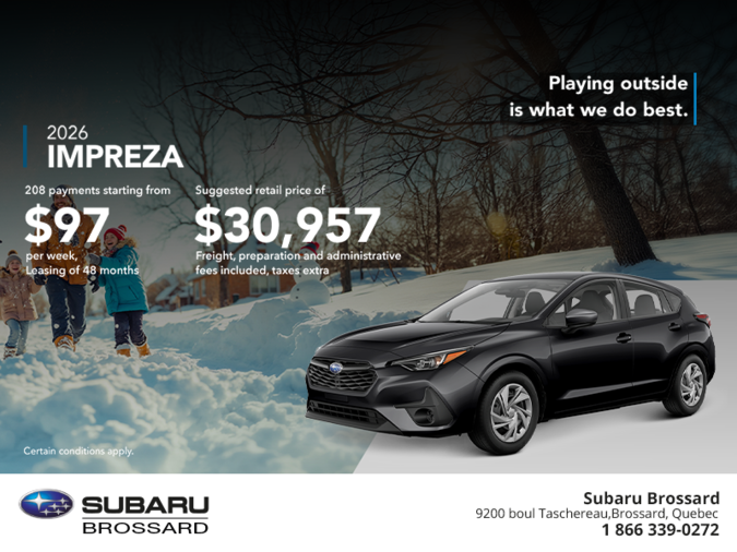 Get the 2026 Impreza!