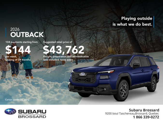 Get the 2026 Outback today!