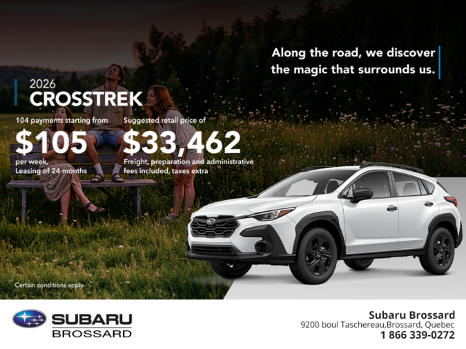 Get the 2026 Crosstrek today!