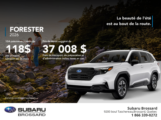 Procurez-vous le Forester 2026!