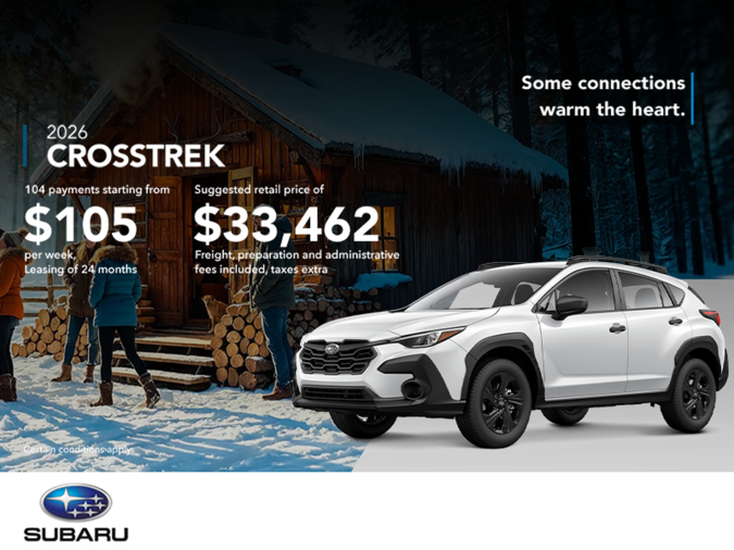 Get the 2026 Crosstrek today!