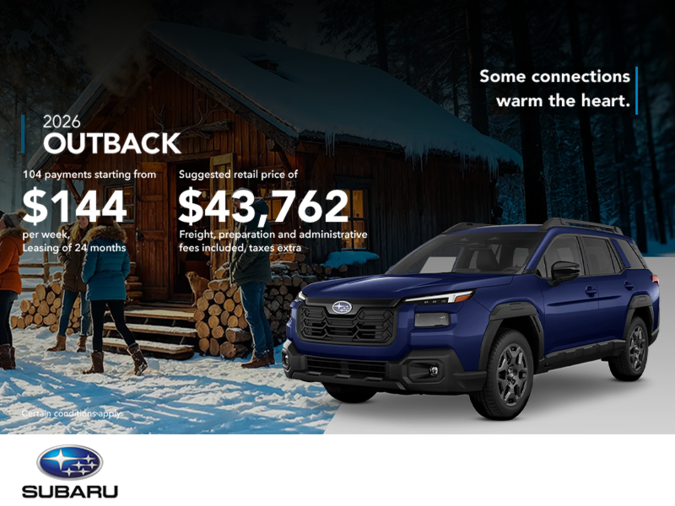 Get the 2026 Outback today!