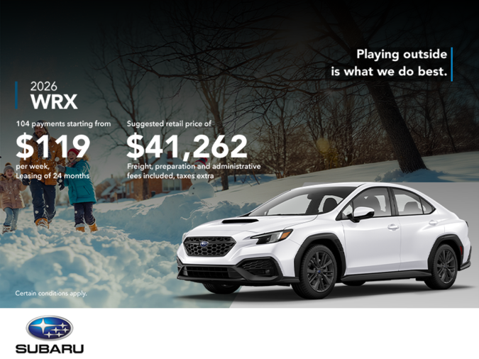 Get the 2026 WRX today!
