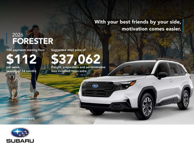 Get the 2026 Forester!