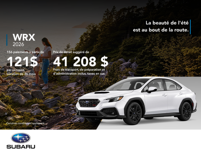 Procurez-vous la WRX 2026!