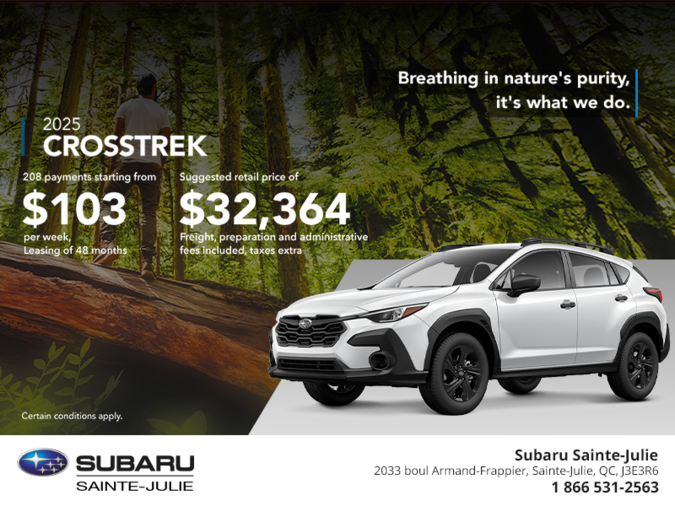 Get the 2025 Crosstrek today!