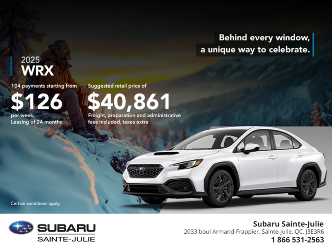 Get the 2025 WRX today!