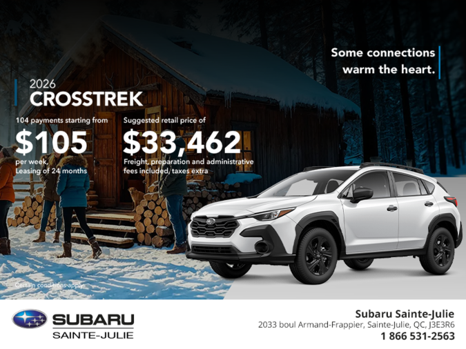 Get the 2026 Crosstrek today!