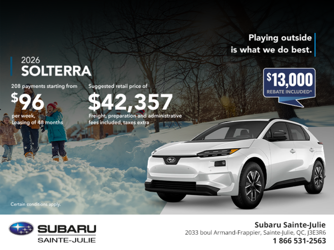 Get the 2026 Solterra today!