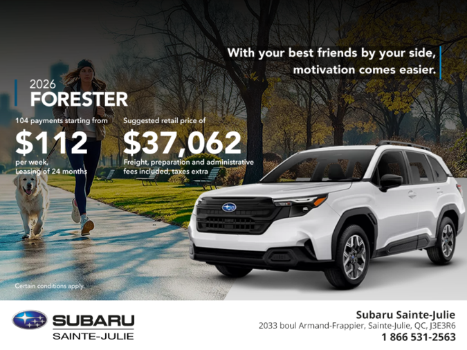 Get the 2026 Forester!