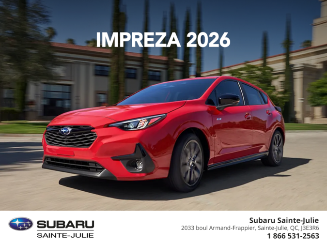 Procurez-vous la Impreza 2026!