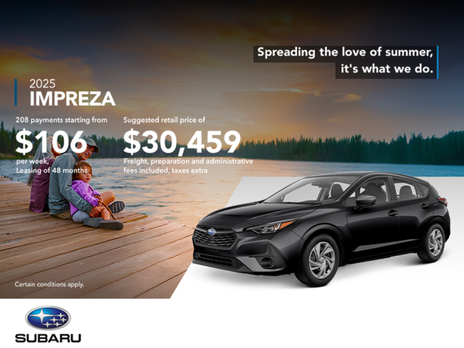Get the 2025 Impreza!