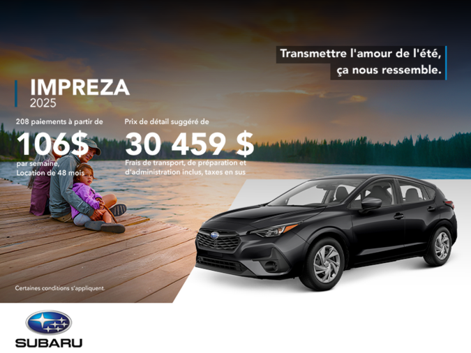 Procurez-vous la Impreza 2025!