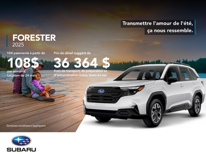 Procurez-vous le Forester 2025!
