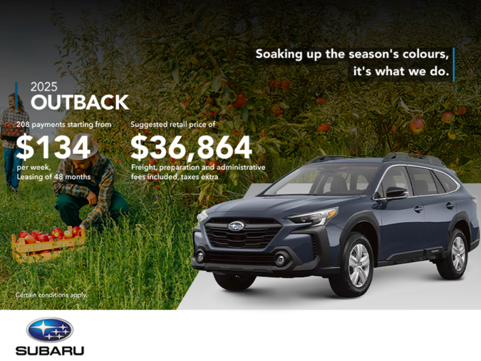 Get the 2025 Outback today!