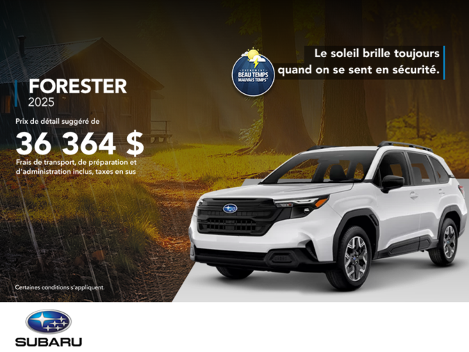 Procurez-vous le Forester 2025!