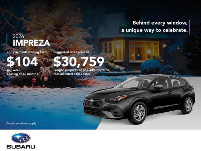 Get the 2026 Impreza!