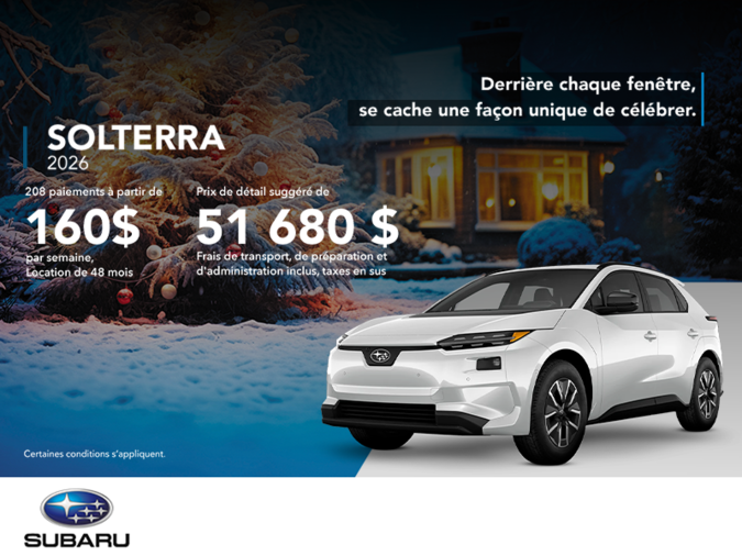 Procurez-vous le Solterra 2026!