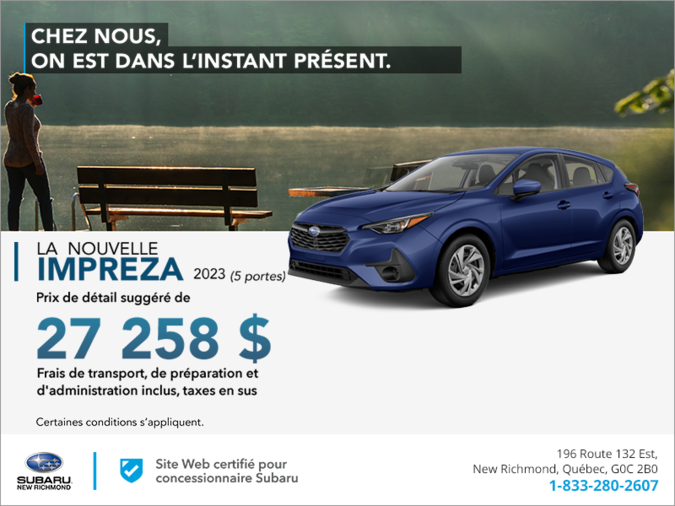 Procurez-vous la Impreza 2023!