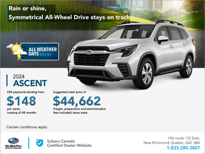 Get the 2024 Ascent today!