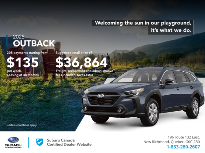 Get the 2025 Outback today!