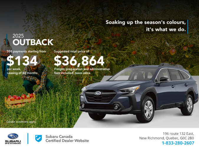 Get the 2025 Outback today!