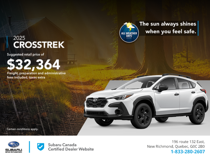 Get the 2025 Crosstrek today!