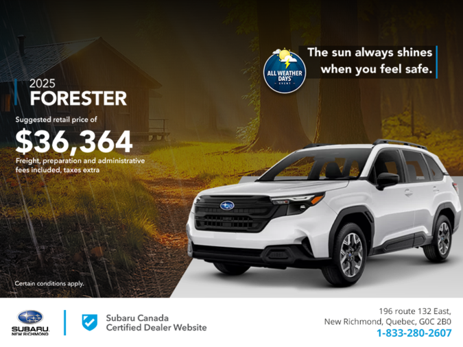 Get the 2025 Forester!