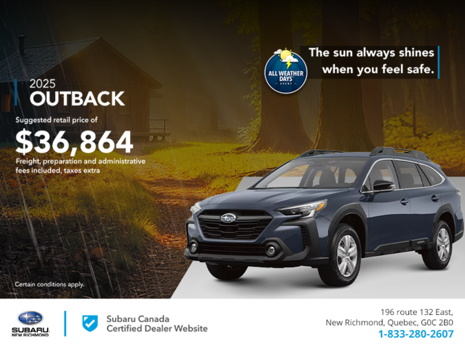 Get the 2025 Outback today!