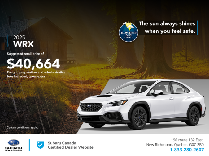 Get the 2025 WRX today!
