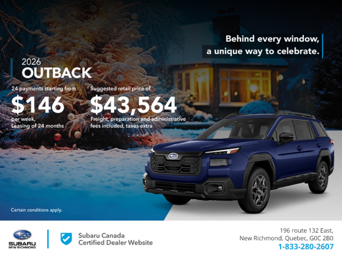 Get the 2026 Outback today!
