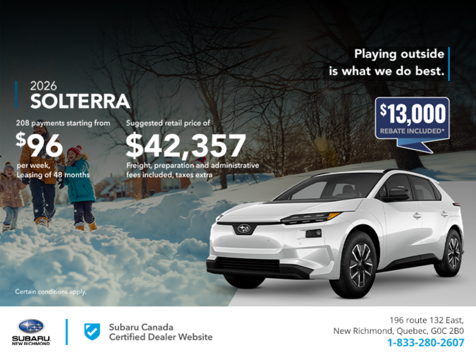 Get the 2026 Solterra today!