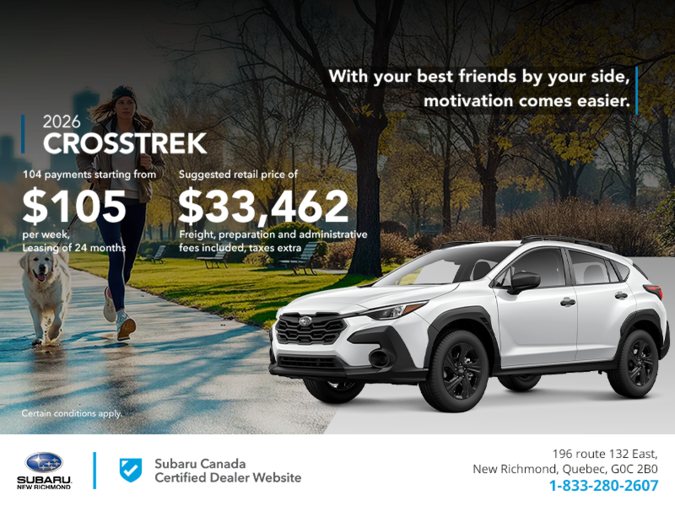 Get the 2026 Crosstrek today!