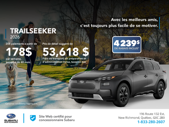 Procurez-vous le Trailseeker 2026!