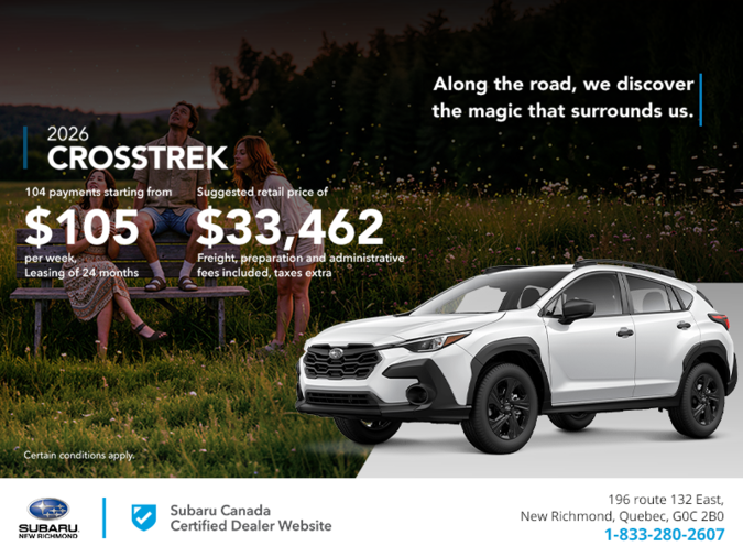 Get the 2026 Crosstrek today!