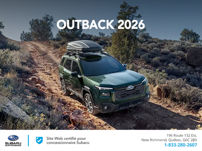 Procurez-vous le Outback 2026!